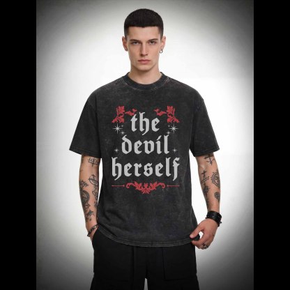 The Devil Herself Washed T-shirt