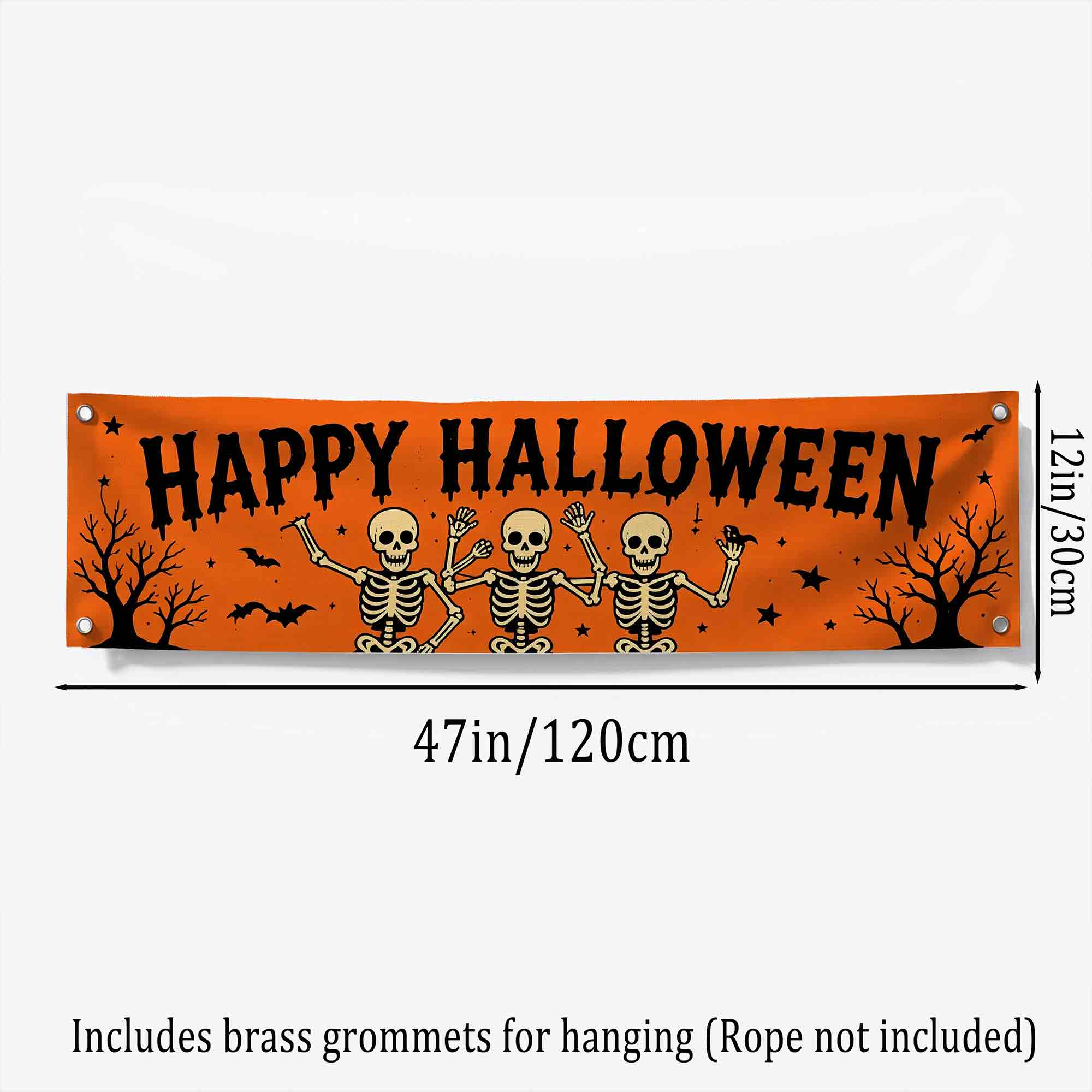 Skull Happy Halloween Banner