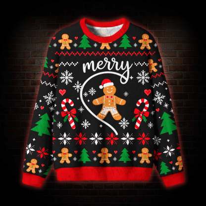Gingerbread Man Merry Christmas Funny Matching Ugly Sweatshirts