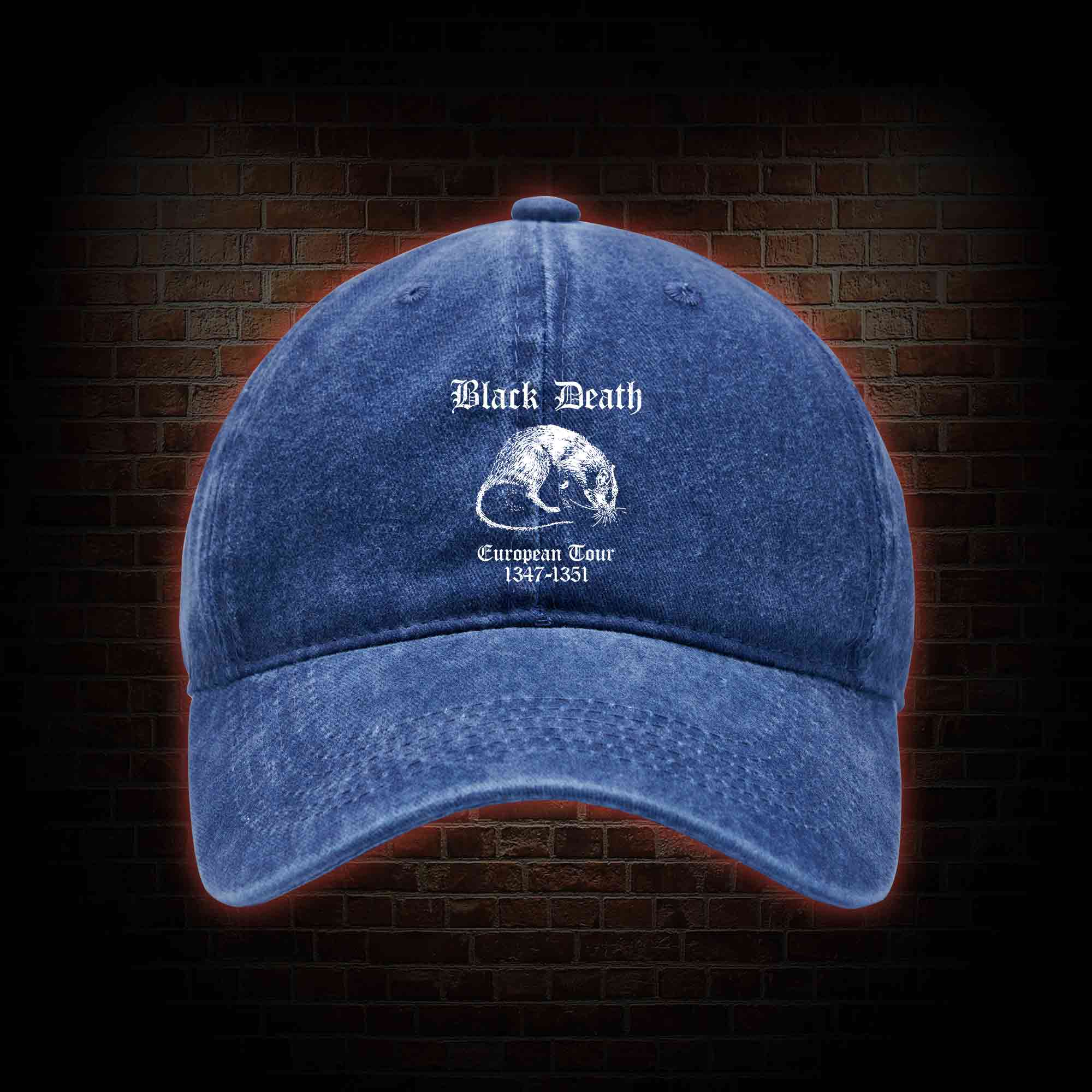 Black Death Washed Vintage Baseball Cap