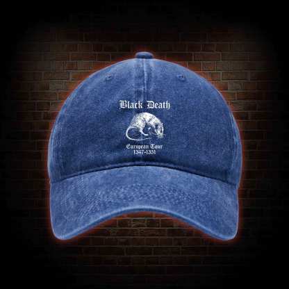 Black Death Washed Vintage Baseball Cap