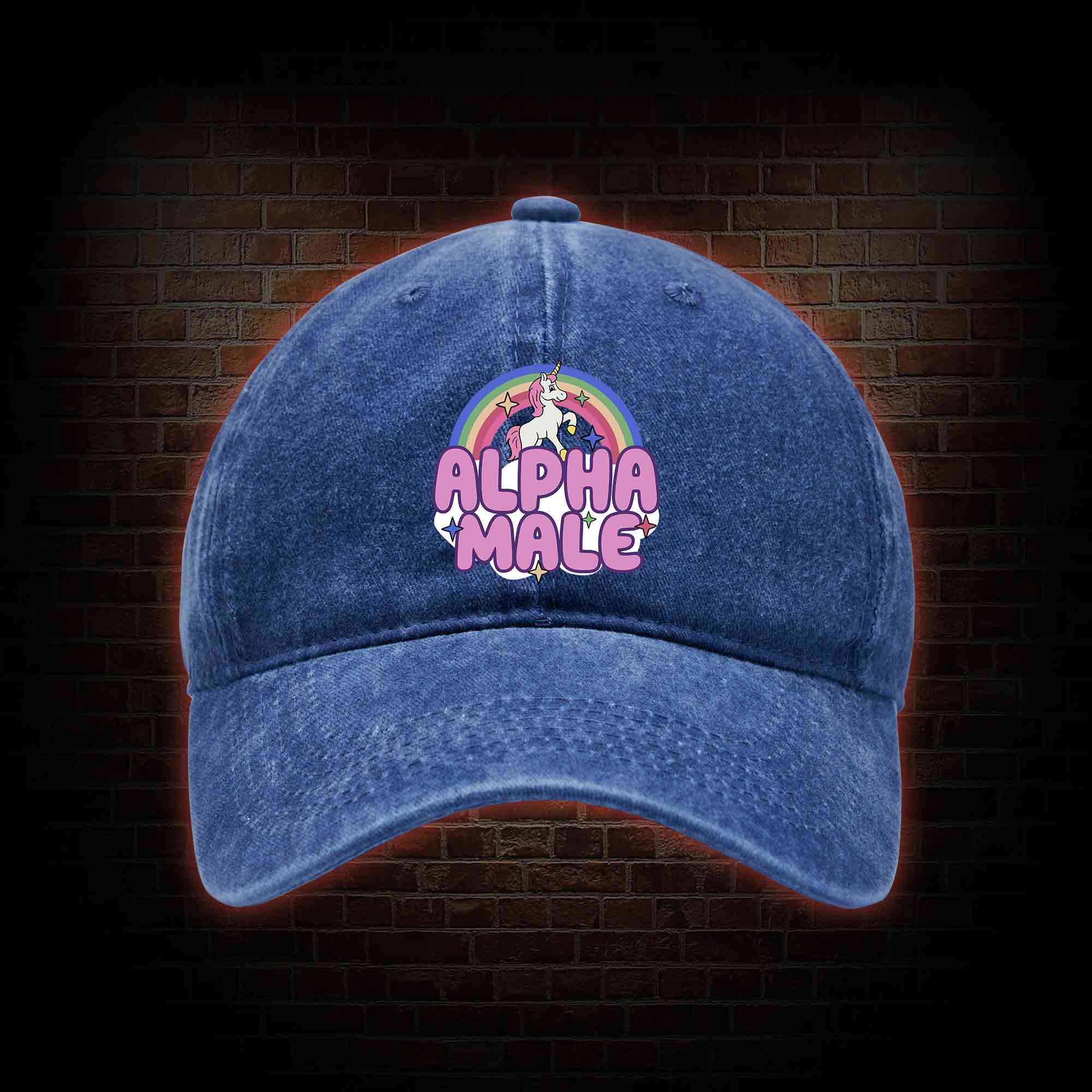Alpha Male Washed Vintage Baseball Cap