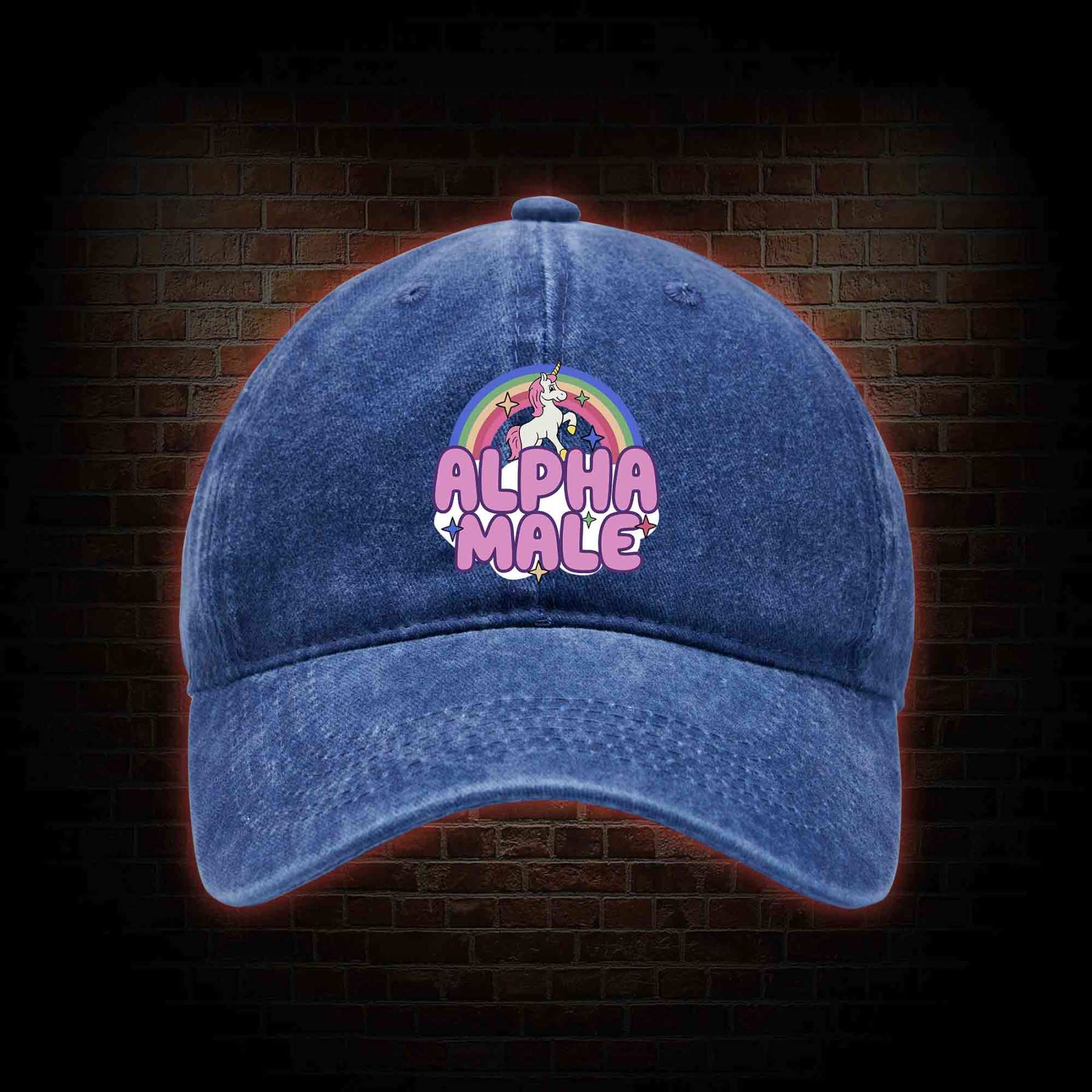 Alpha Male Washed Vintage Baseball Cap