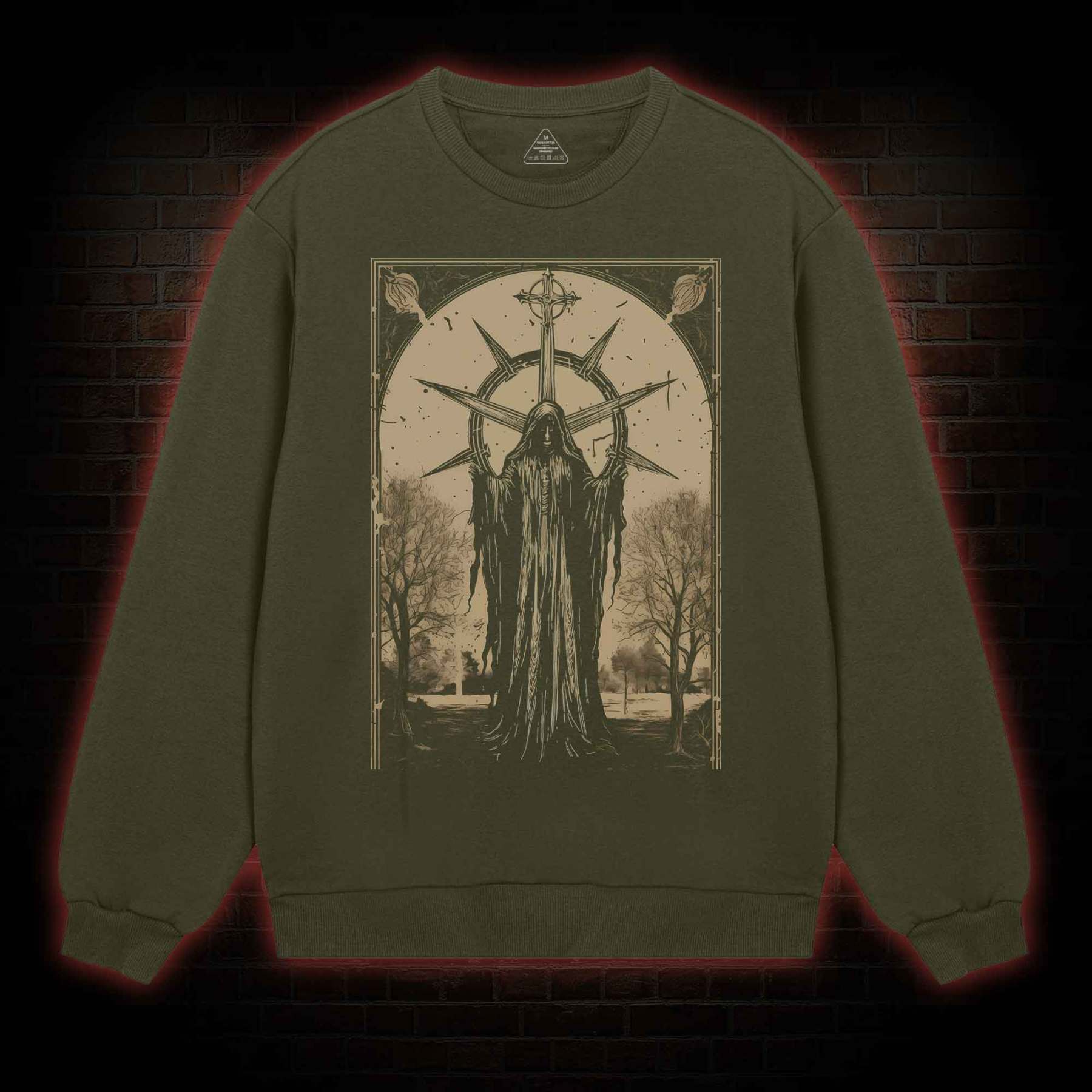 Death in Cloak Tarot Card Sweatshirt