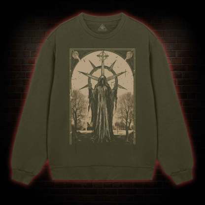 Death in Cloak Tarot Card Sweatshirt