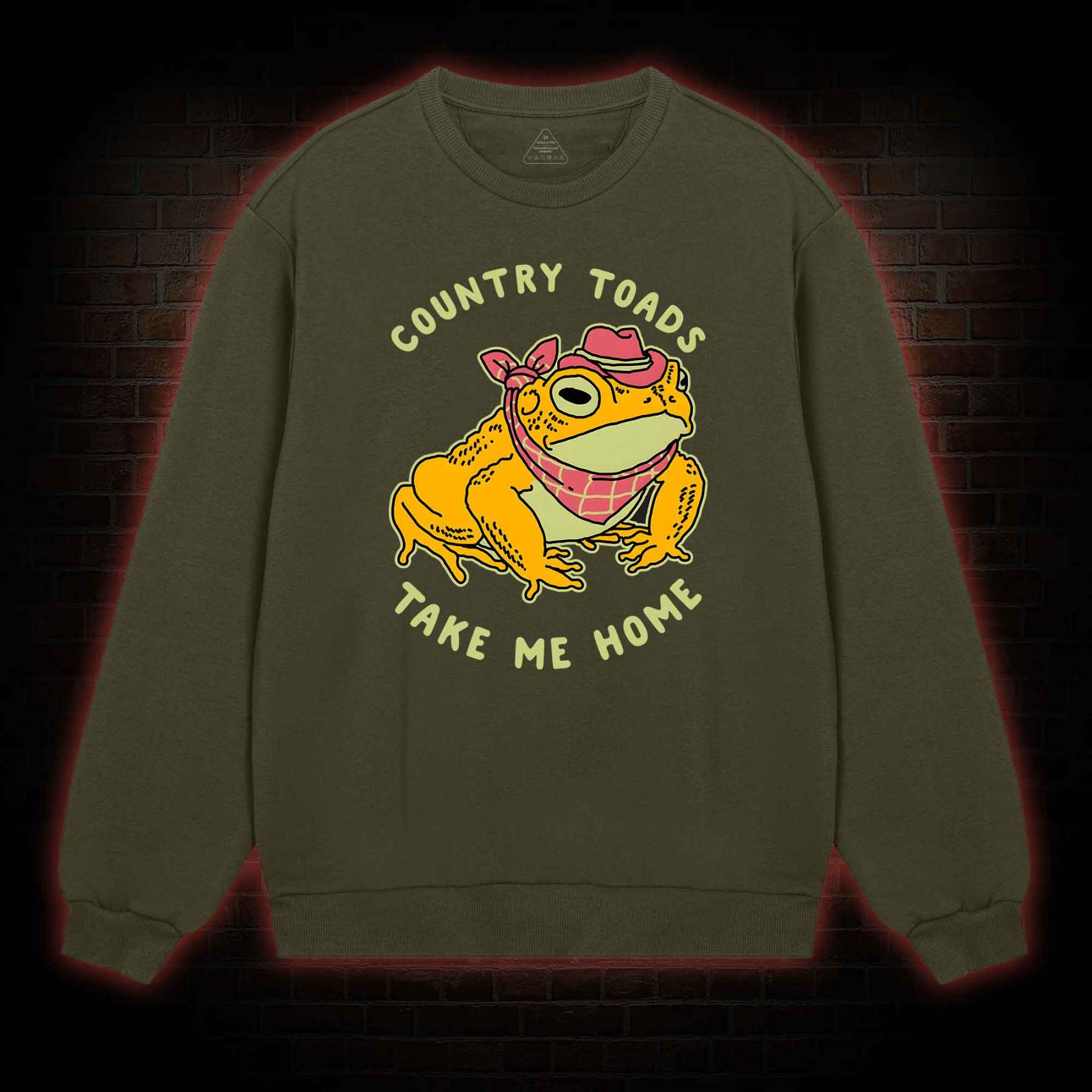 Country Toads Take Me Home Sweatshirt with Dark Style