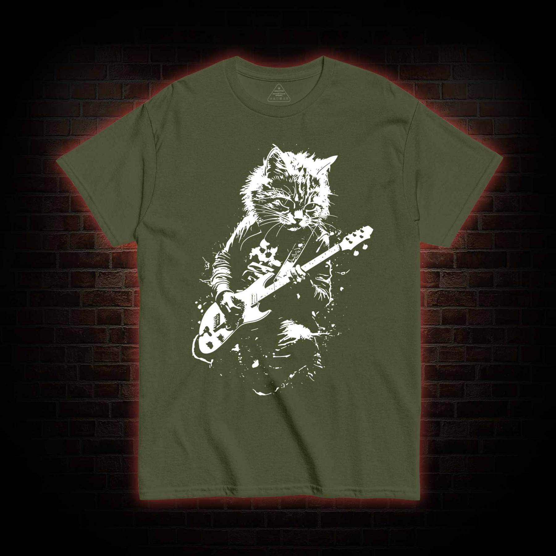 Rock Cat Playing Guitar T-shirt