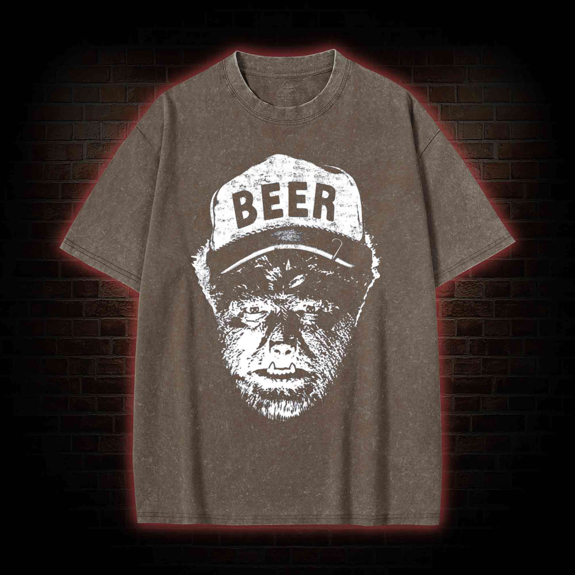 Beer Wolfman Washed T-shirt
