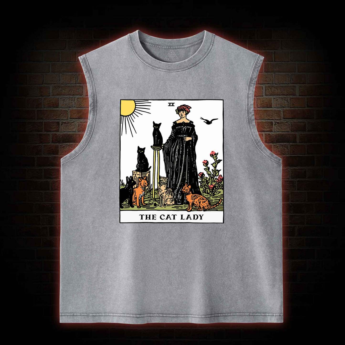 The Cat Lady Washed Tank Top
