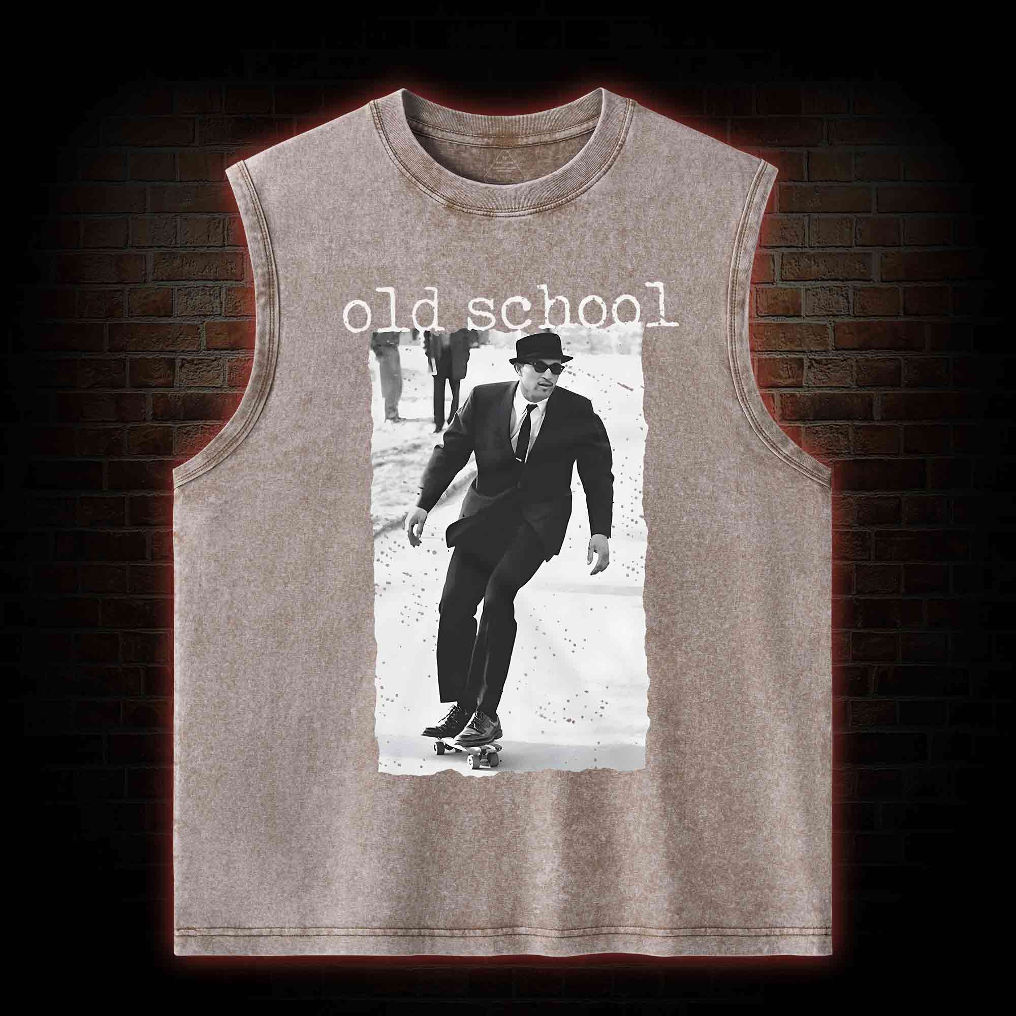 Old School Skateboarding Washed Tank Top