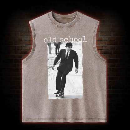Old School Skateboarding Washed Tank Top