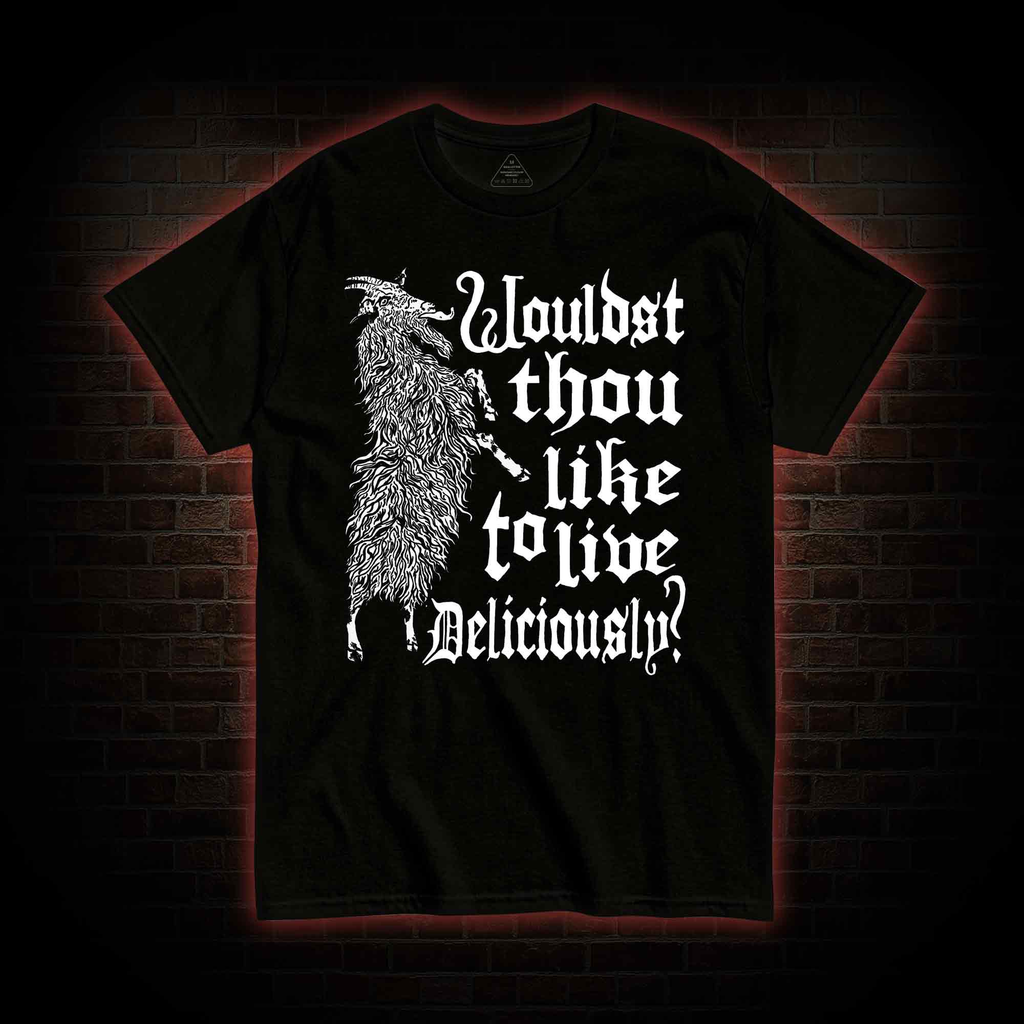 Live Deliciously Black Phillip T-shirt