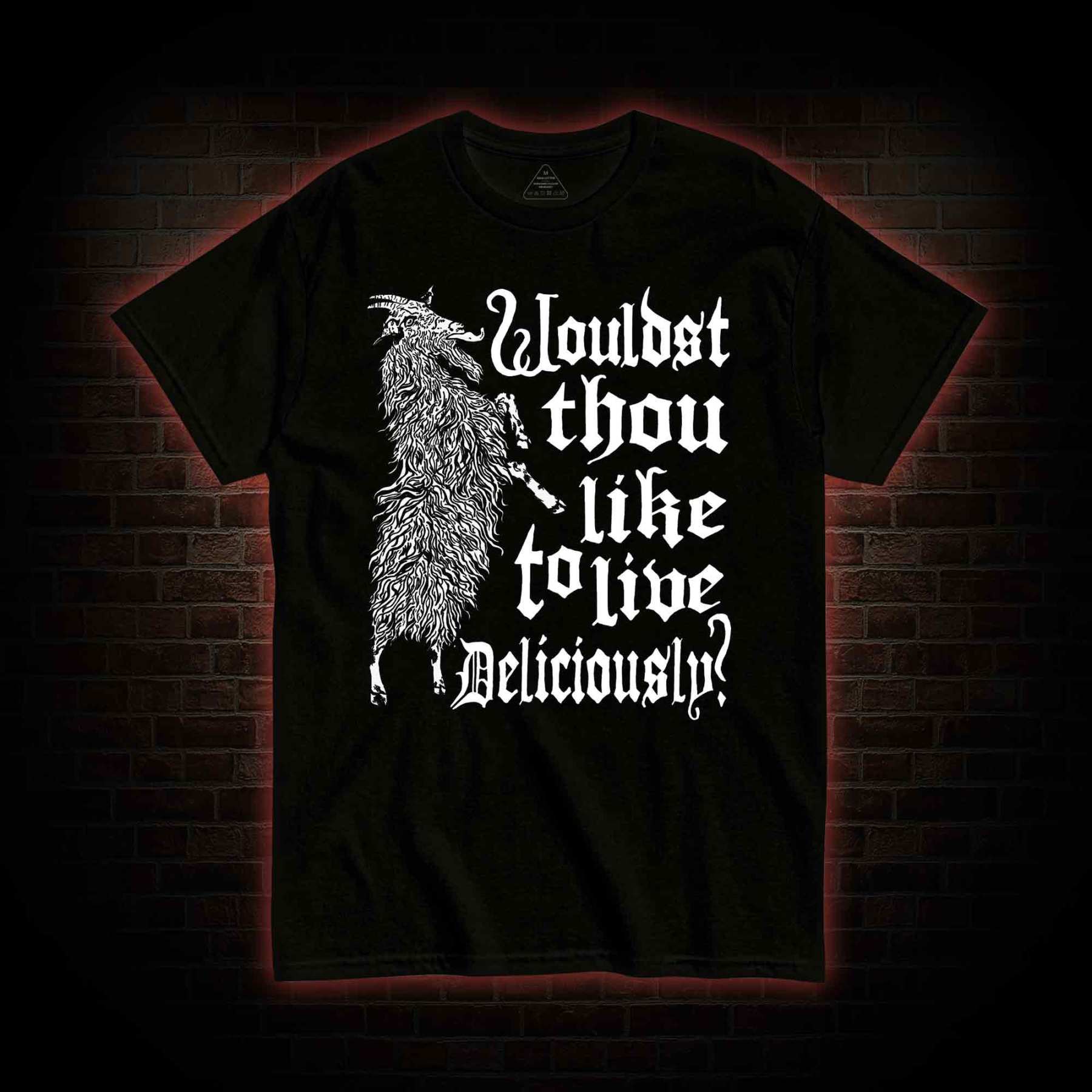 Live Deliciously Black Phillip T-shirt