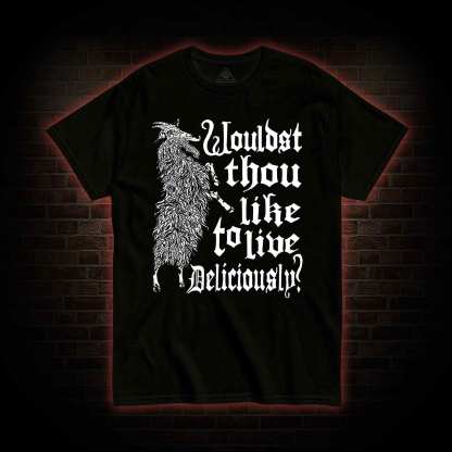 Live Deliciously Black Phillip T-shirt