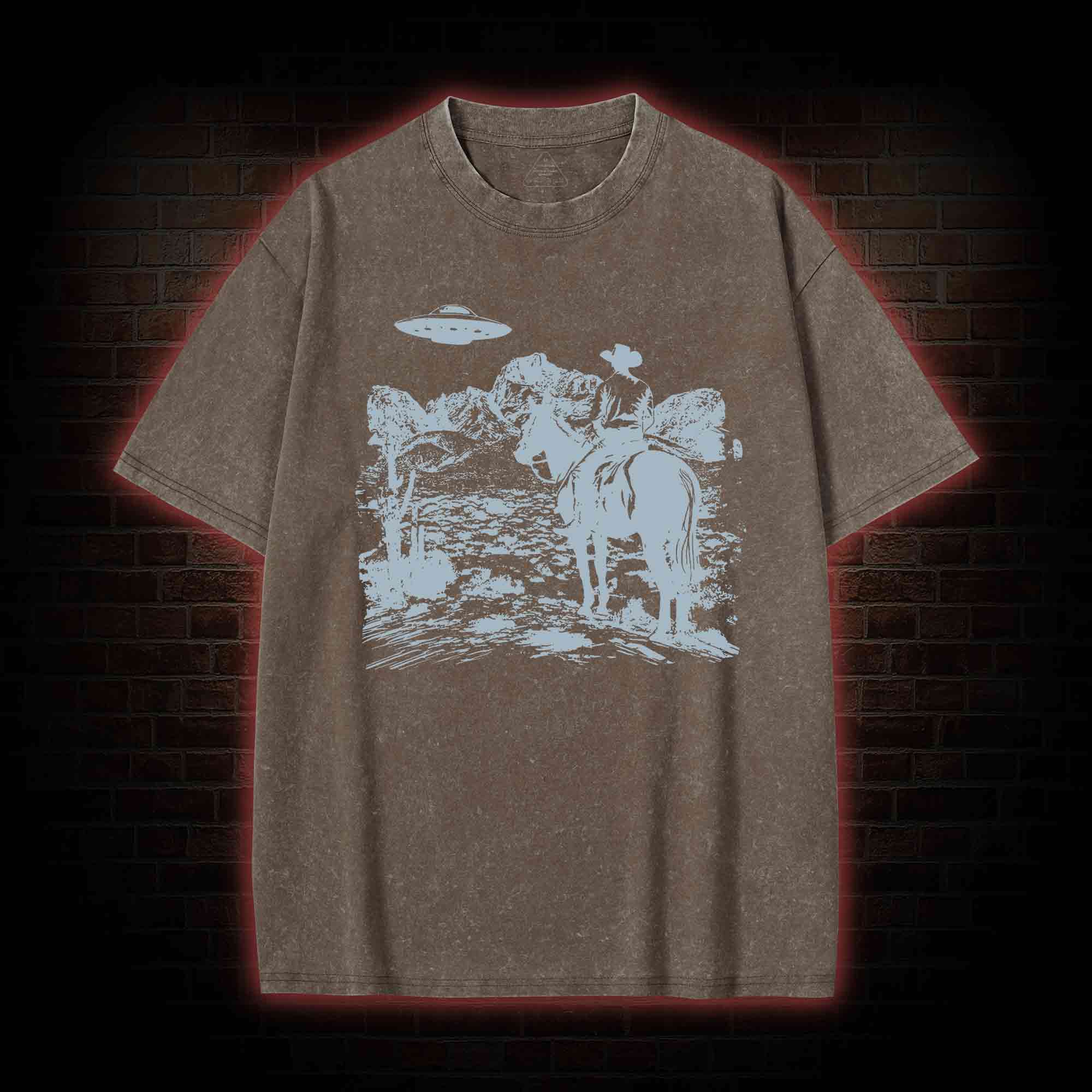 UFO Cowboy Washed T-shirt