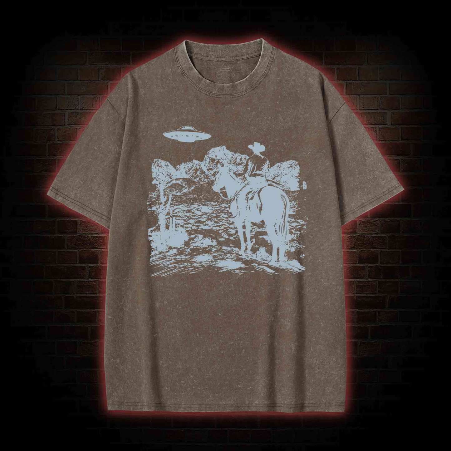 UFO Cowboy Washed T-shirt