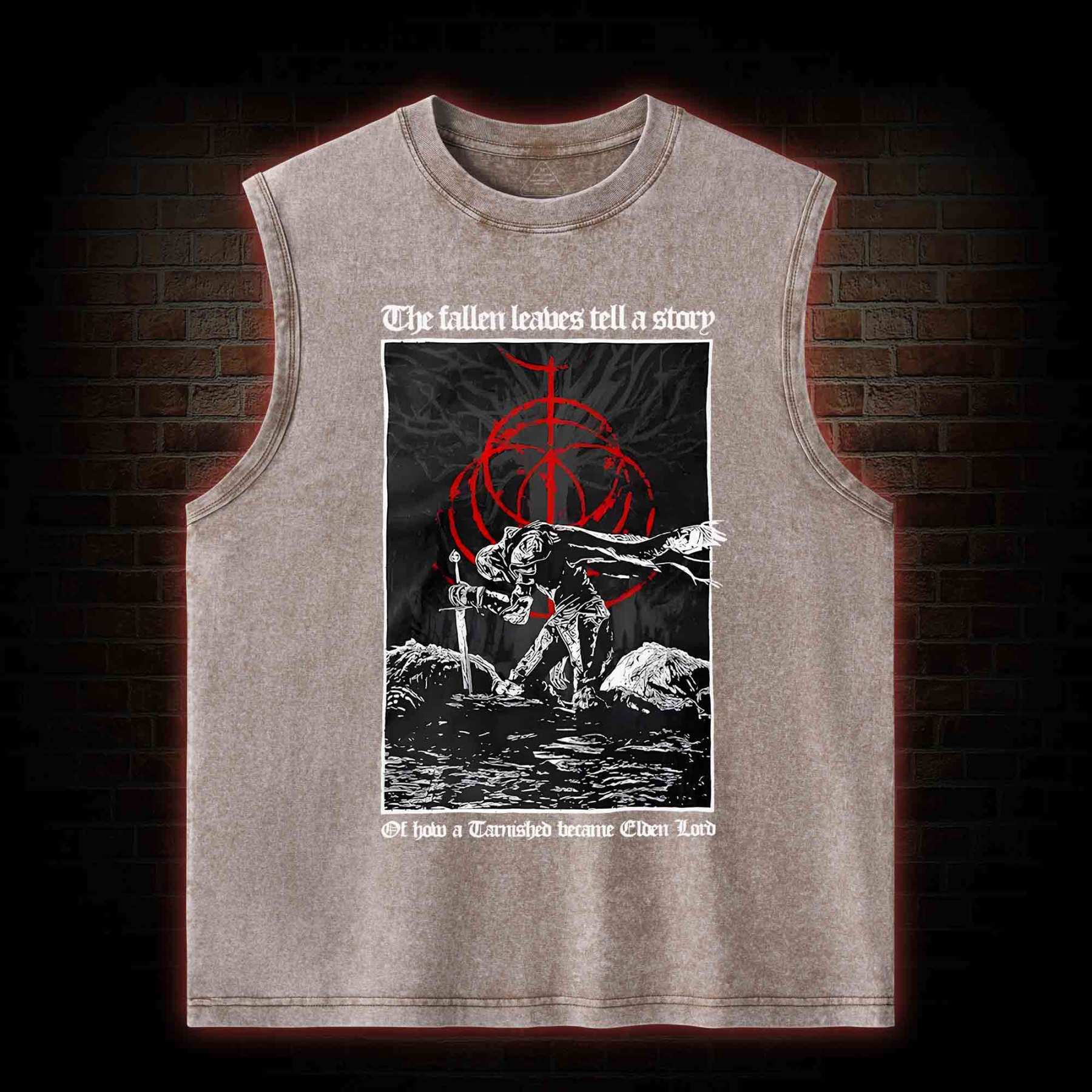 The Fallen Leaves Tell a Story Washed Tank Top