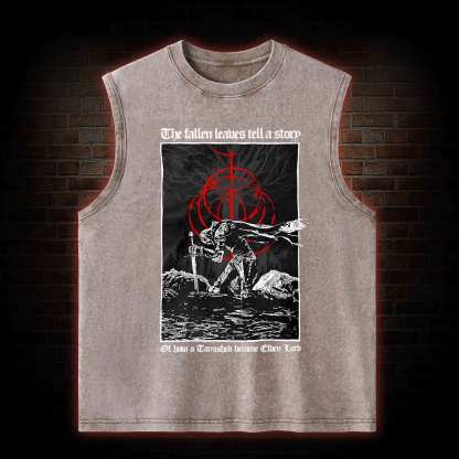 The Fallen Leaves Tell a Story Washed Tank Top