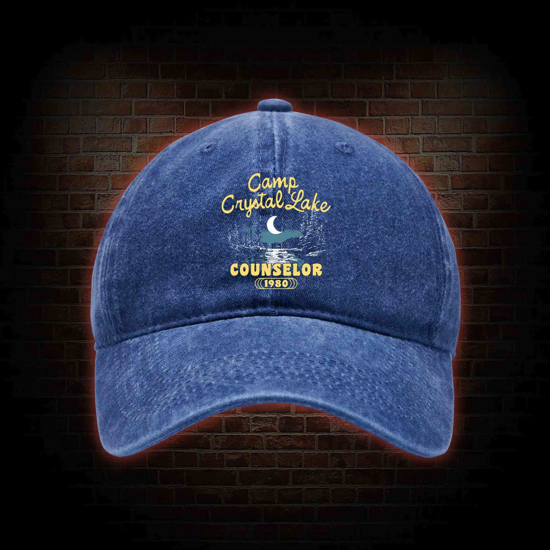 Camp Crystal Lake Counselor Washed Vintage Baseball Cap
