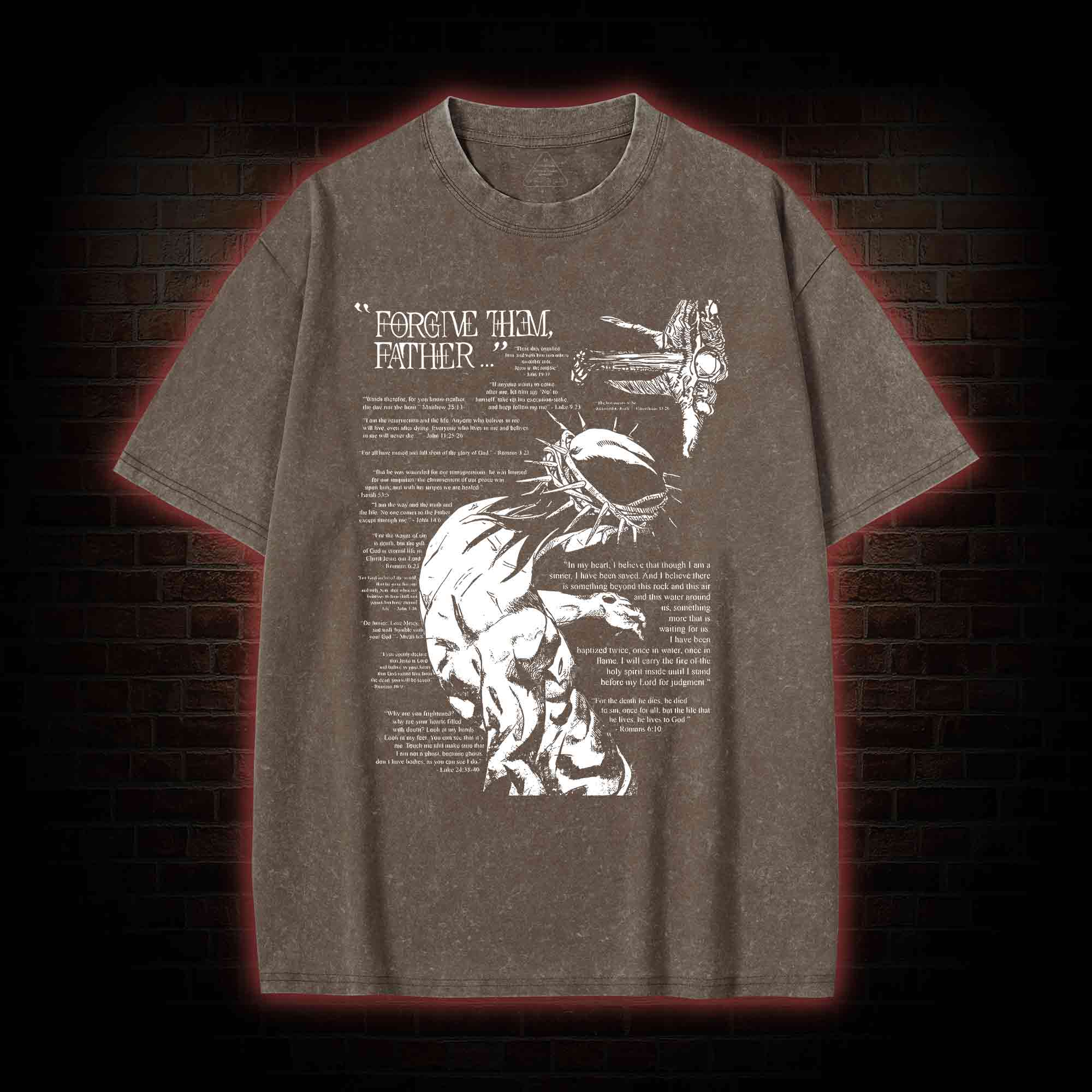 Forgive Them Father Washed T-shirt