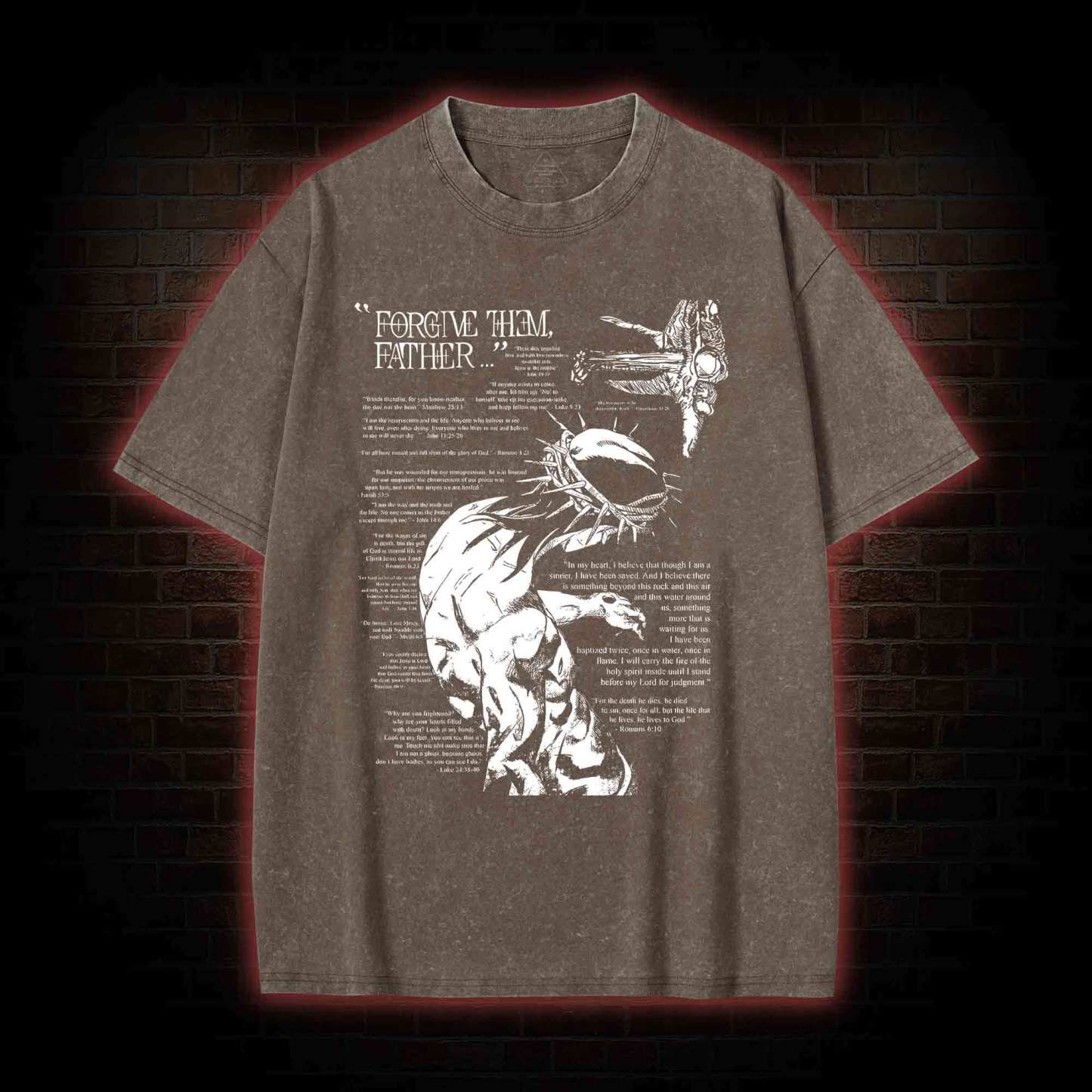 Forgive Them Father Washed T-shirt
