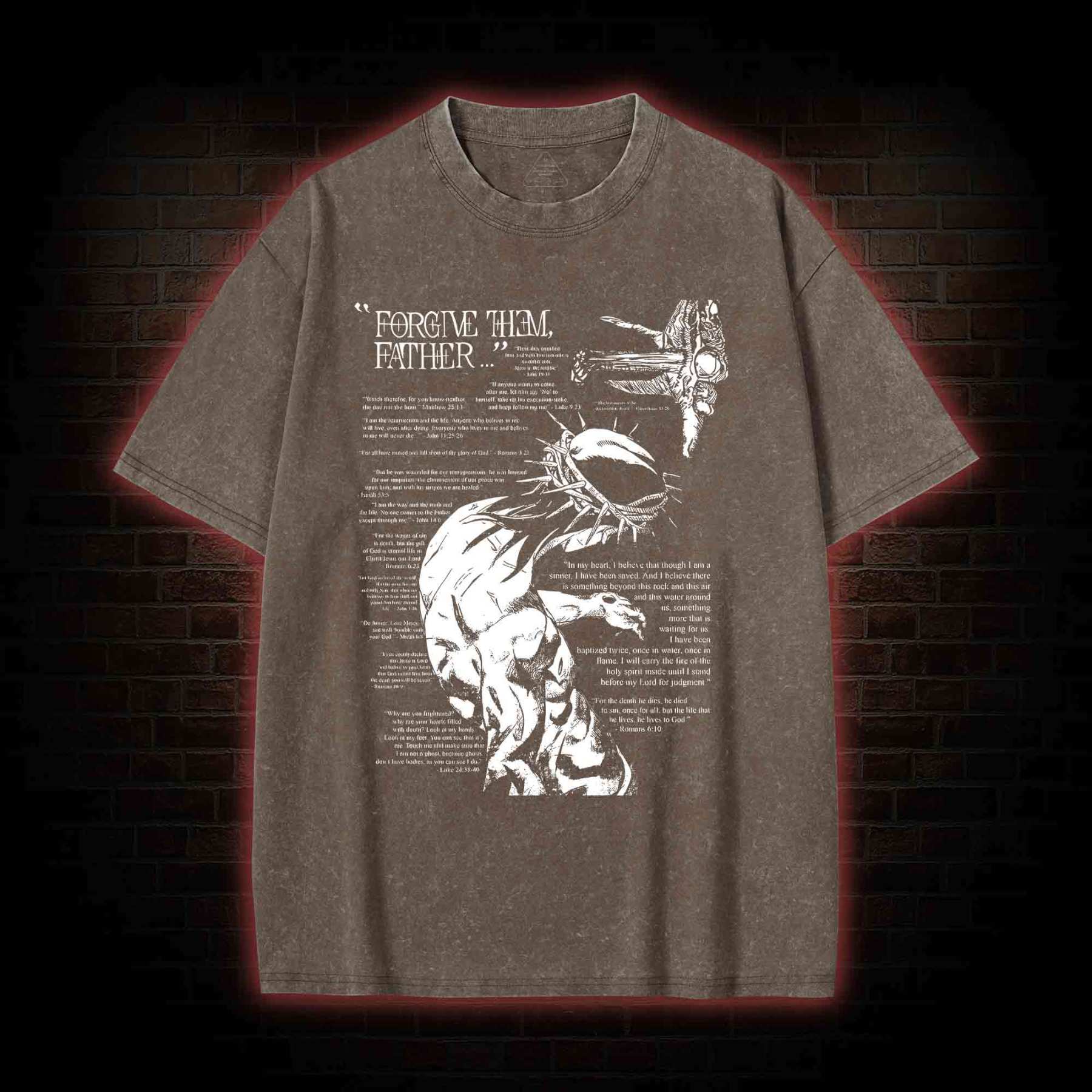 Forgive Them Father Washed T-shirt