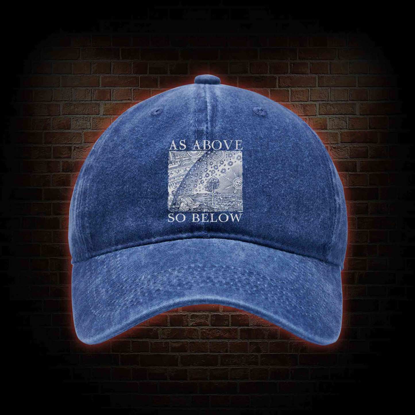 As Above So Below Washed Vintage Baseball Cap