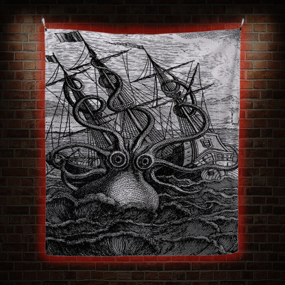  Giant Octopus Tapestry