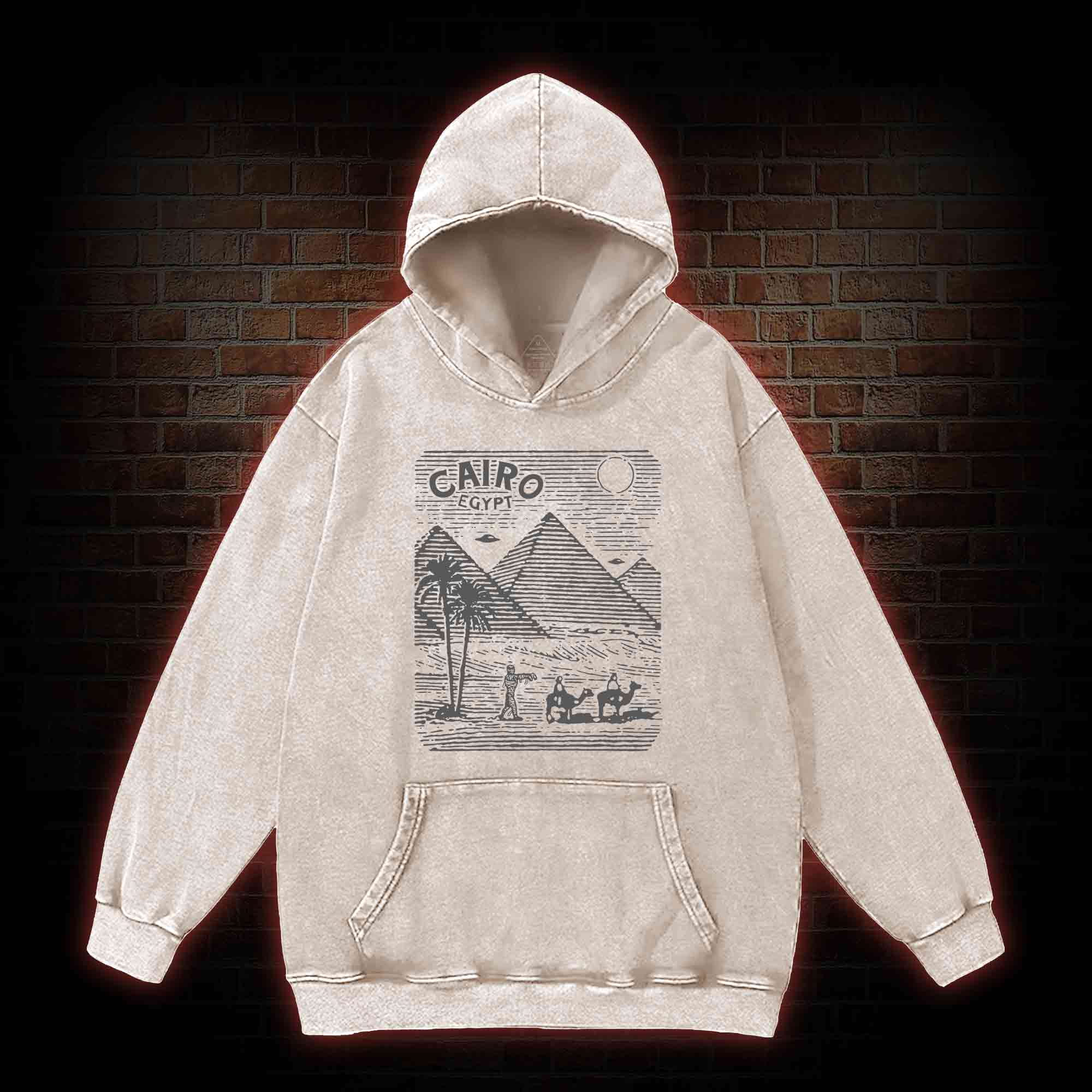 Cairo Egypt Washed Hoodie
