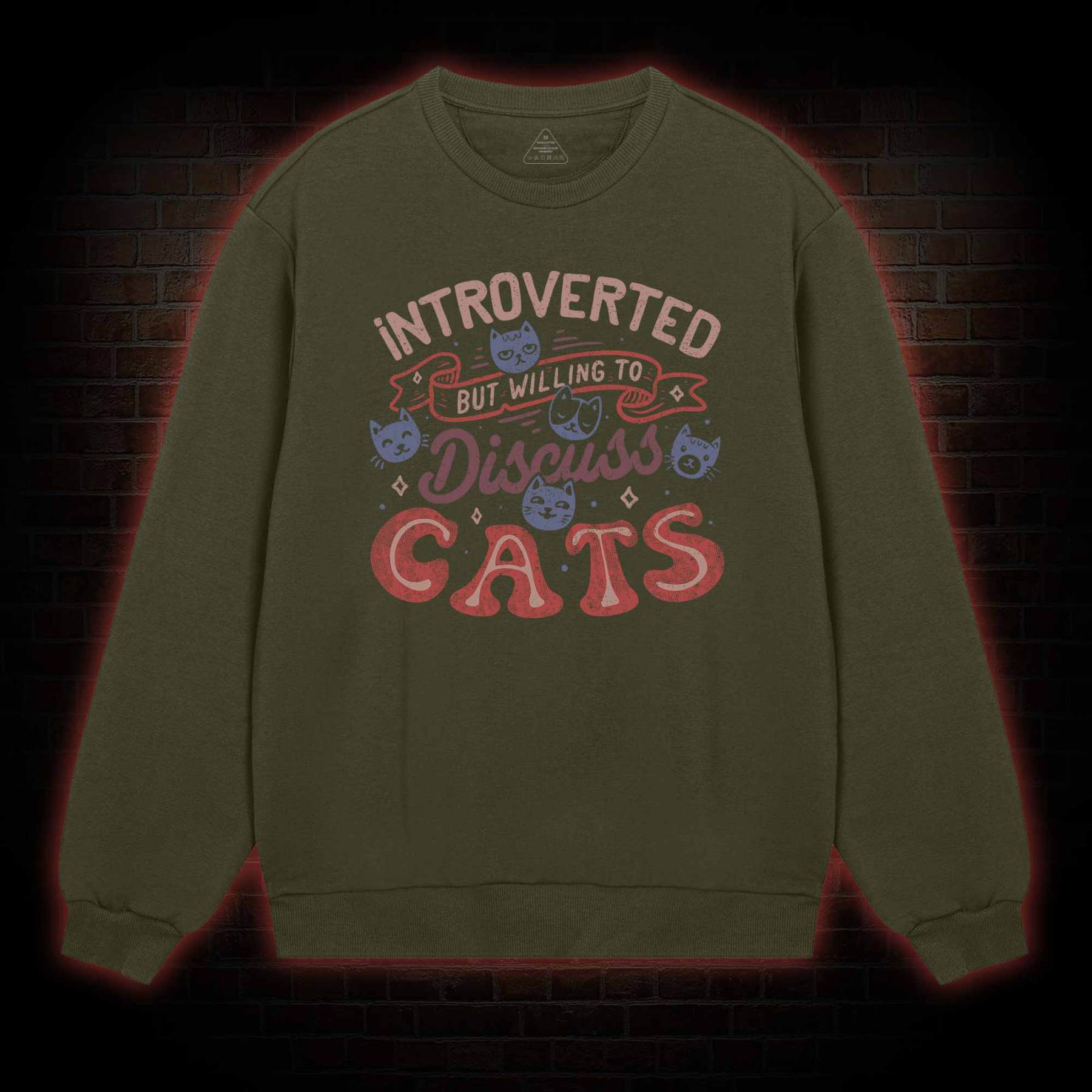 Introverted But Willing To Discuss Cats Sweatshirt