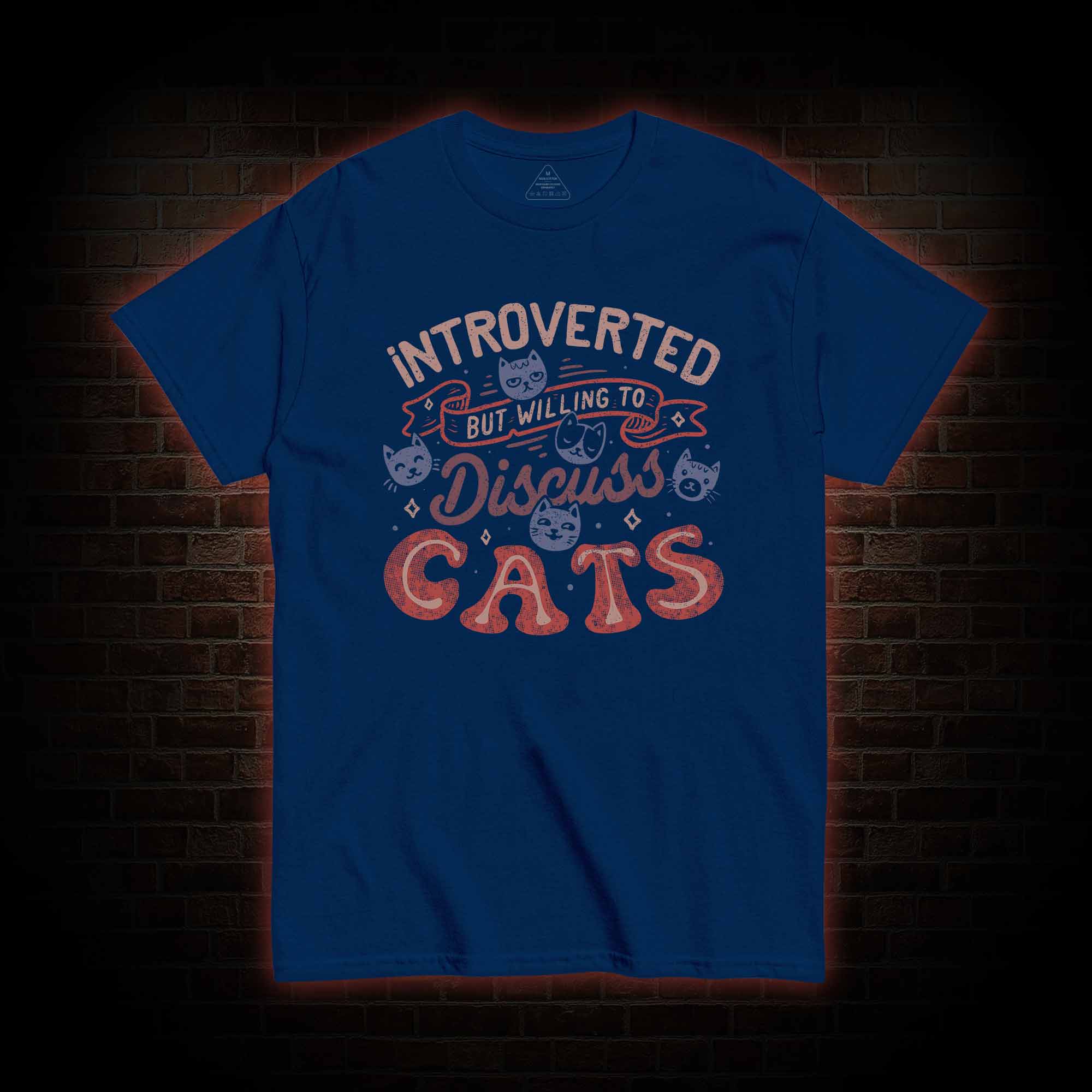 Introverted But Willing To Discuss Cats T-shirt