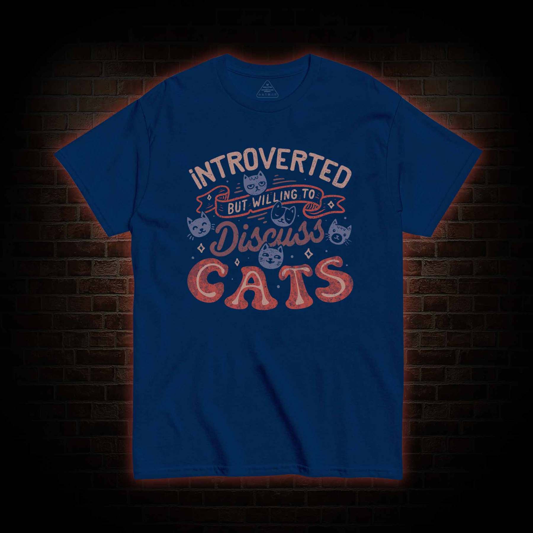 Introverted But Willing To Discuss Cats T-shirt