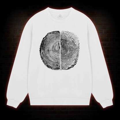 Tree Rings And Fingerprint Sweatshirt