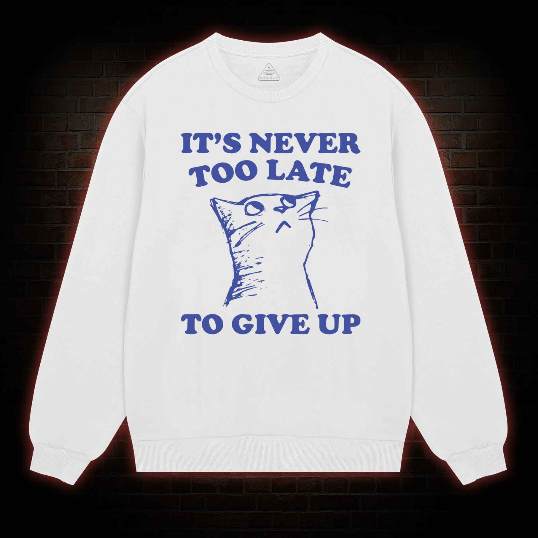 It's Never Too Late To Give Up Sweatshirt