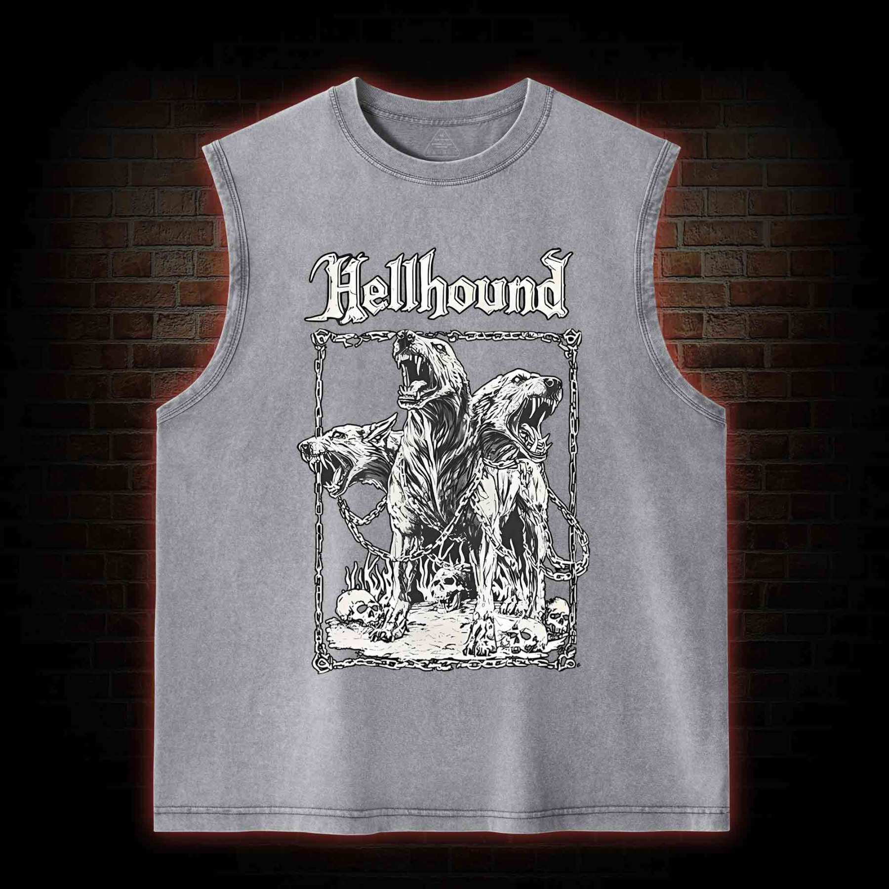 Hell Hound Cerberus Washed Tank Top