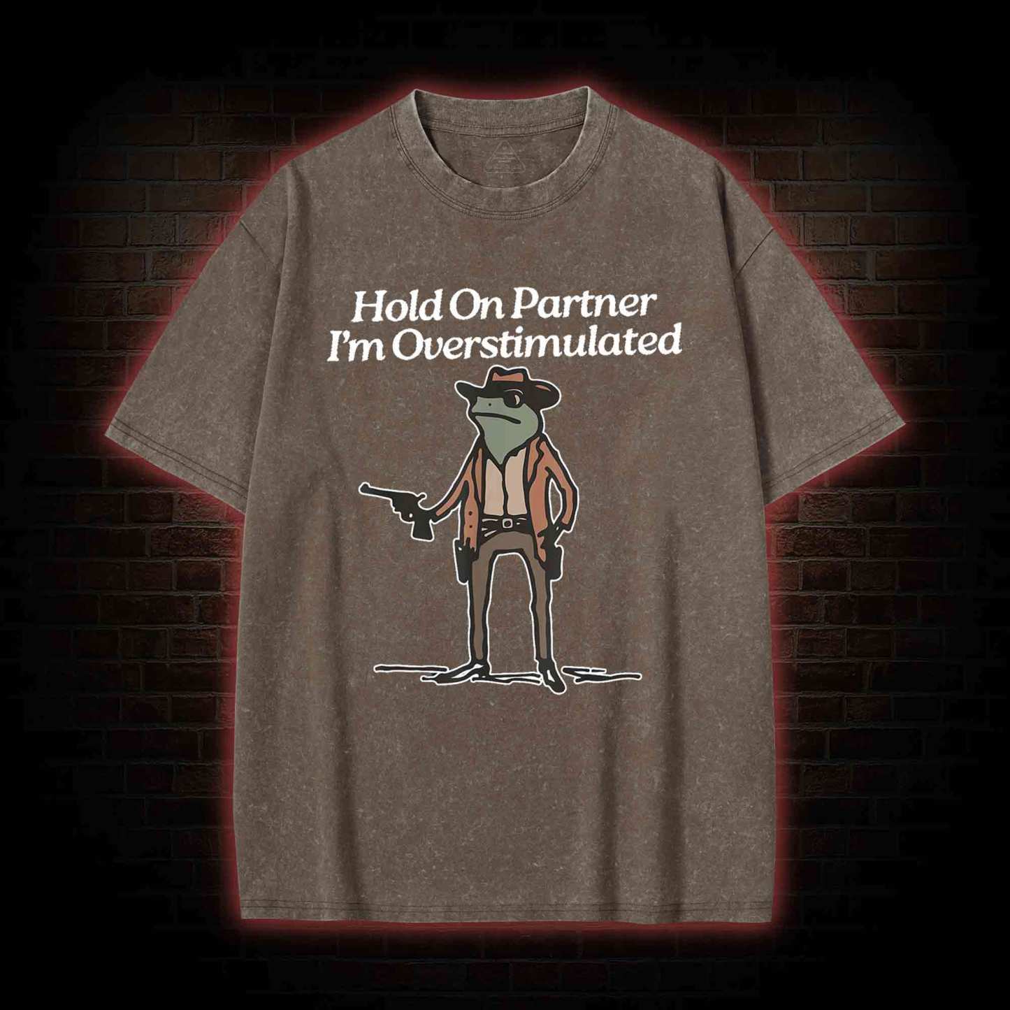 Hold on Partner  Washed T-shirt