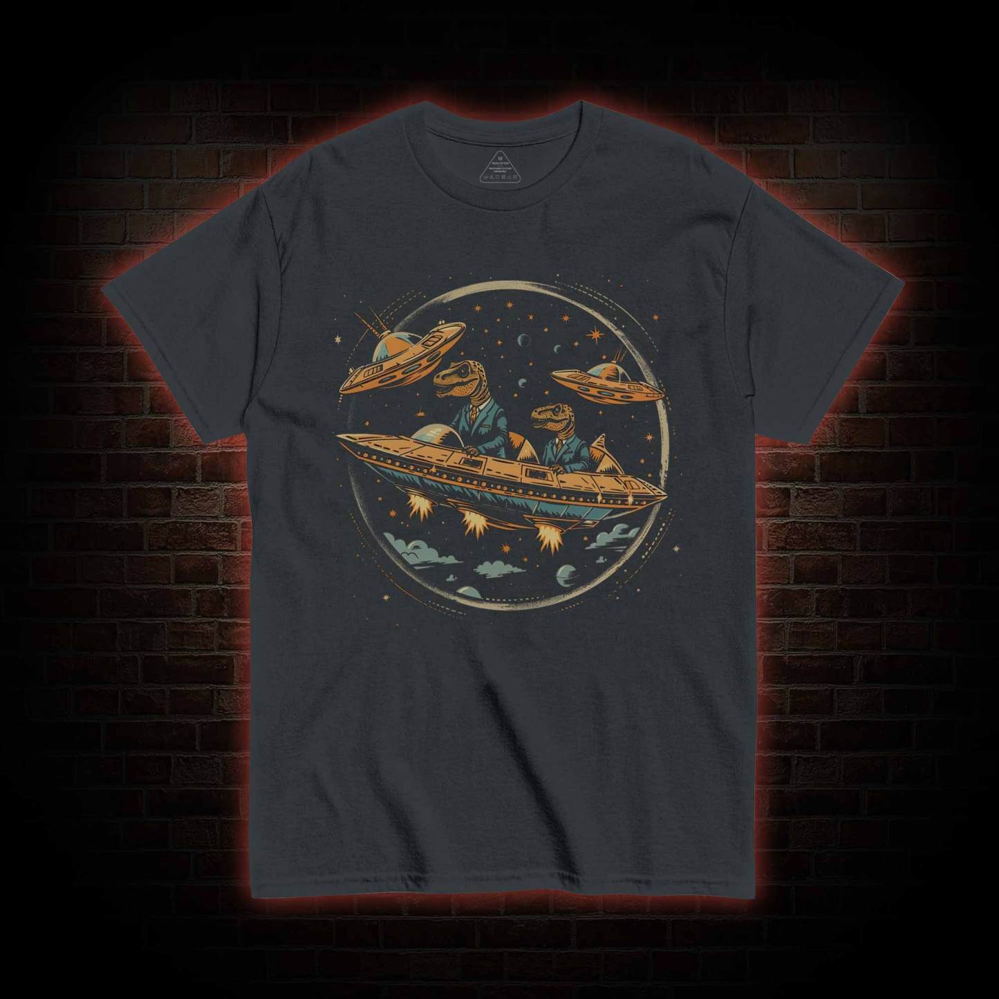 Dinosaur UFO Encounter T-shirt 