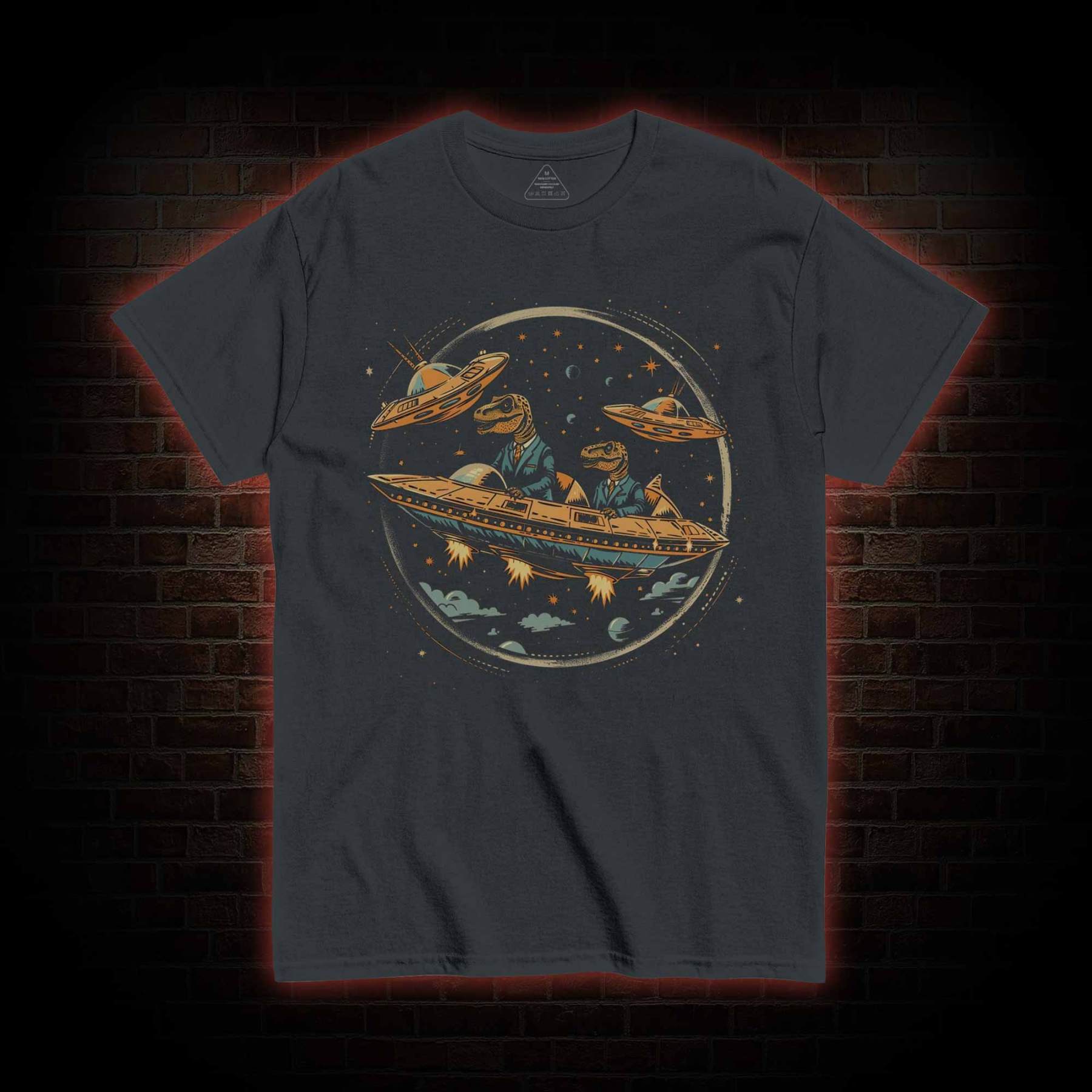 Dinosaur UFO Encounter T-shirt 