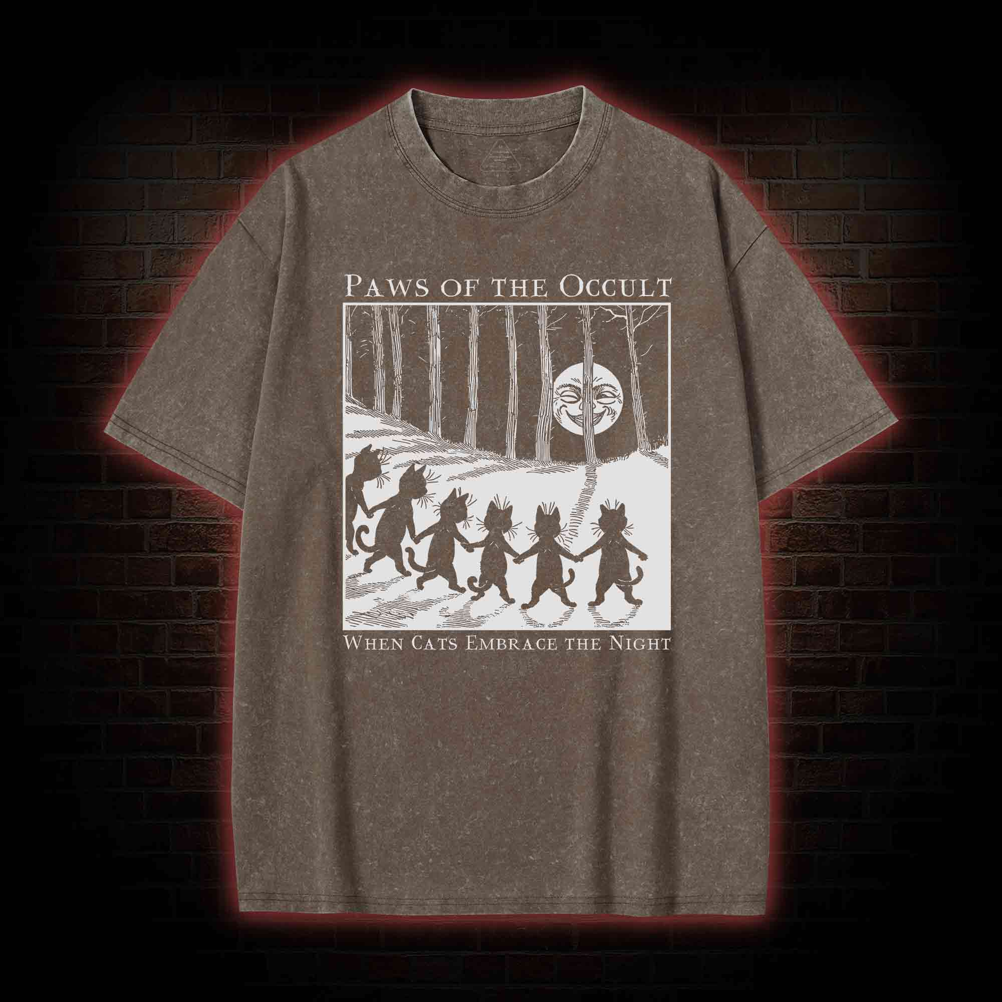 Paws of the Occult Washed T-shirt