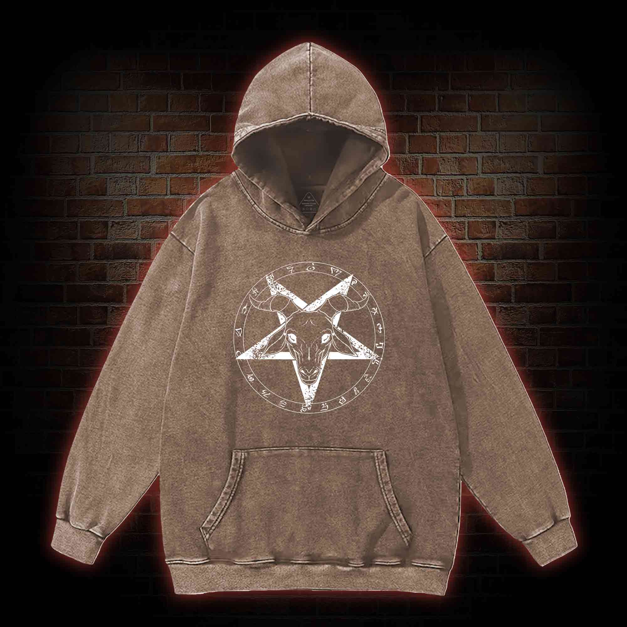 Hail Satan Washed Hoodie
