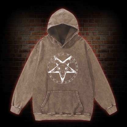 Hail Satan Washed Hoodie
