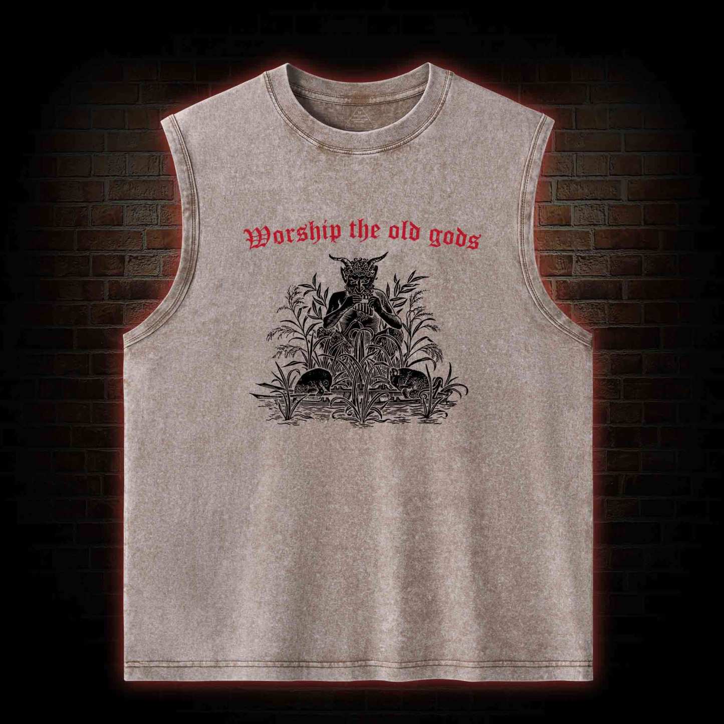 Worship The Old Gods Washed Tank Top