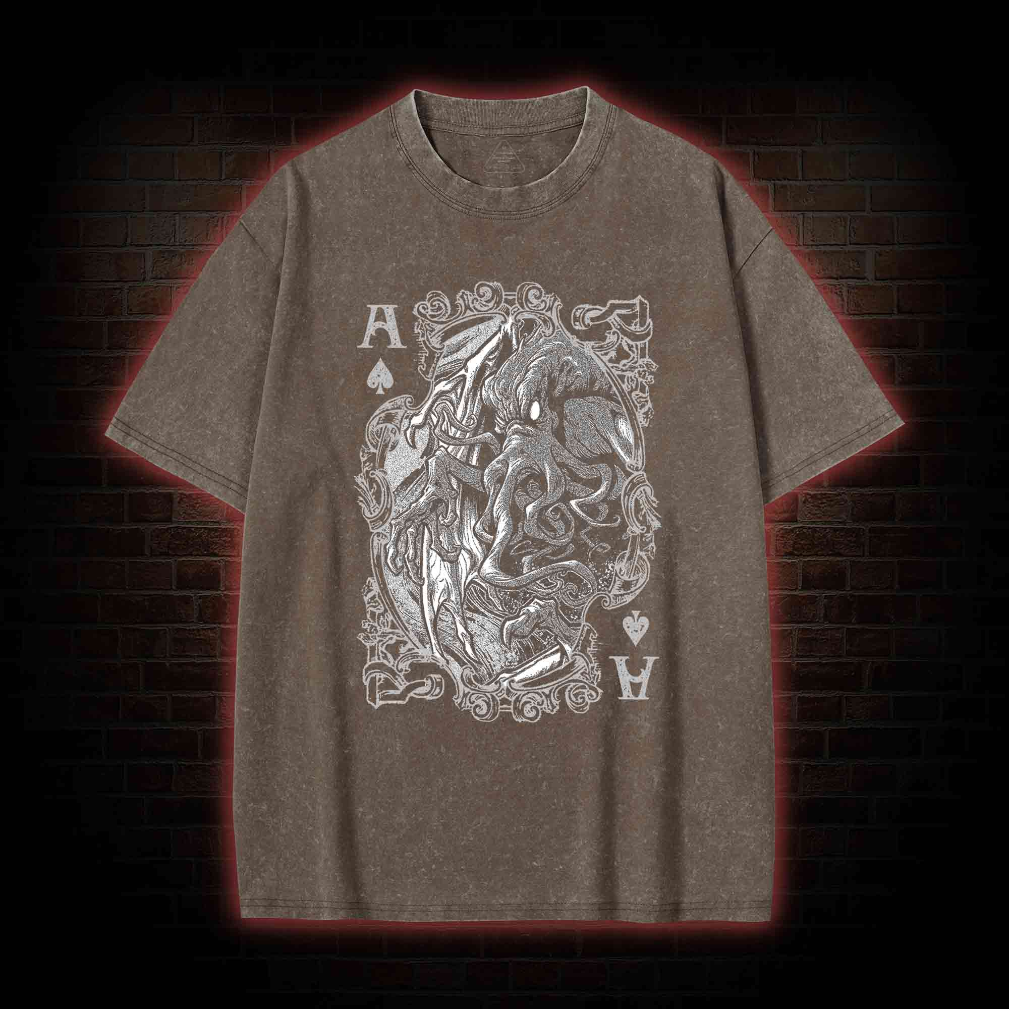 Cthulhu Mythos Cards Washed T-shirt