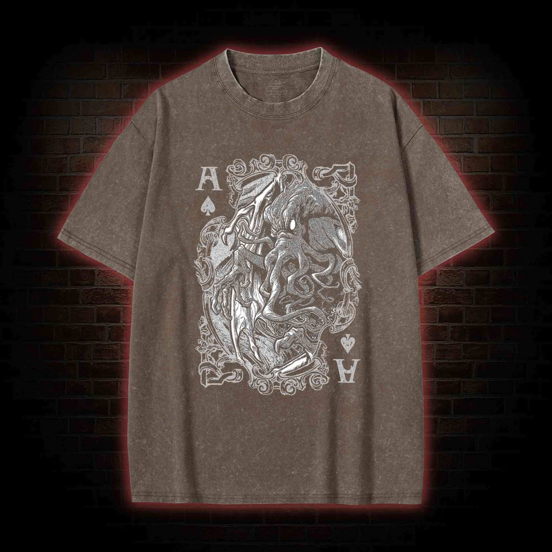 Cthulhu Mythos Cards Washed T-shirt