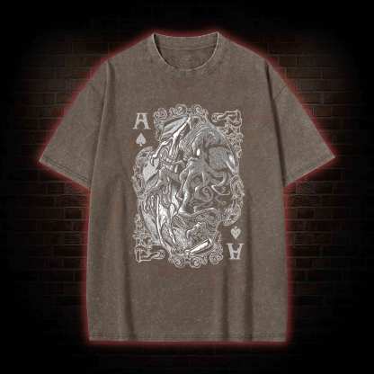 Cthulhu Mythos Cards Washed T-shirt