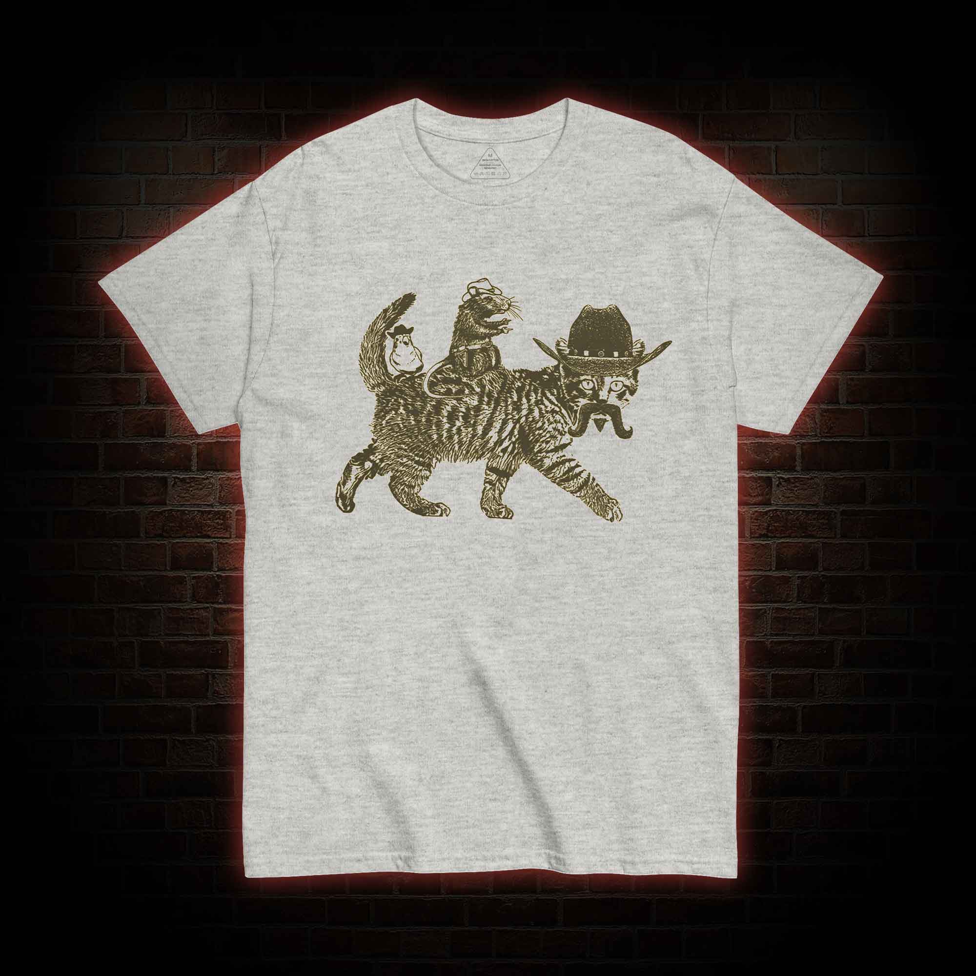Cowboy Cat Rider T-shirt 
