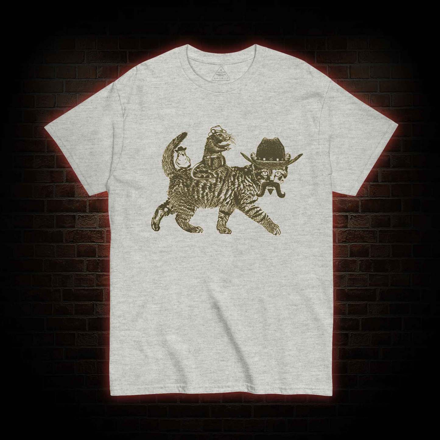 Cowboy Cat Rider T-shirt 