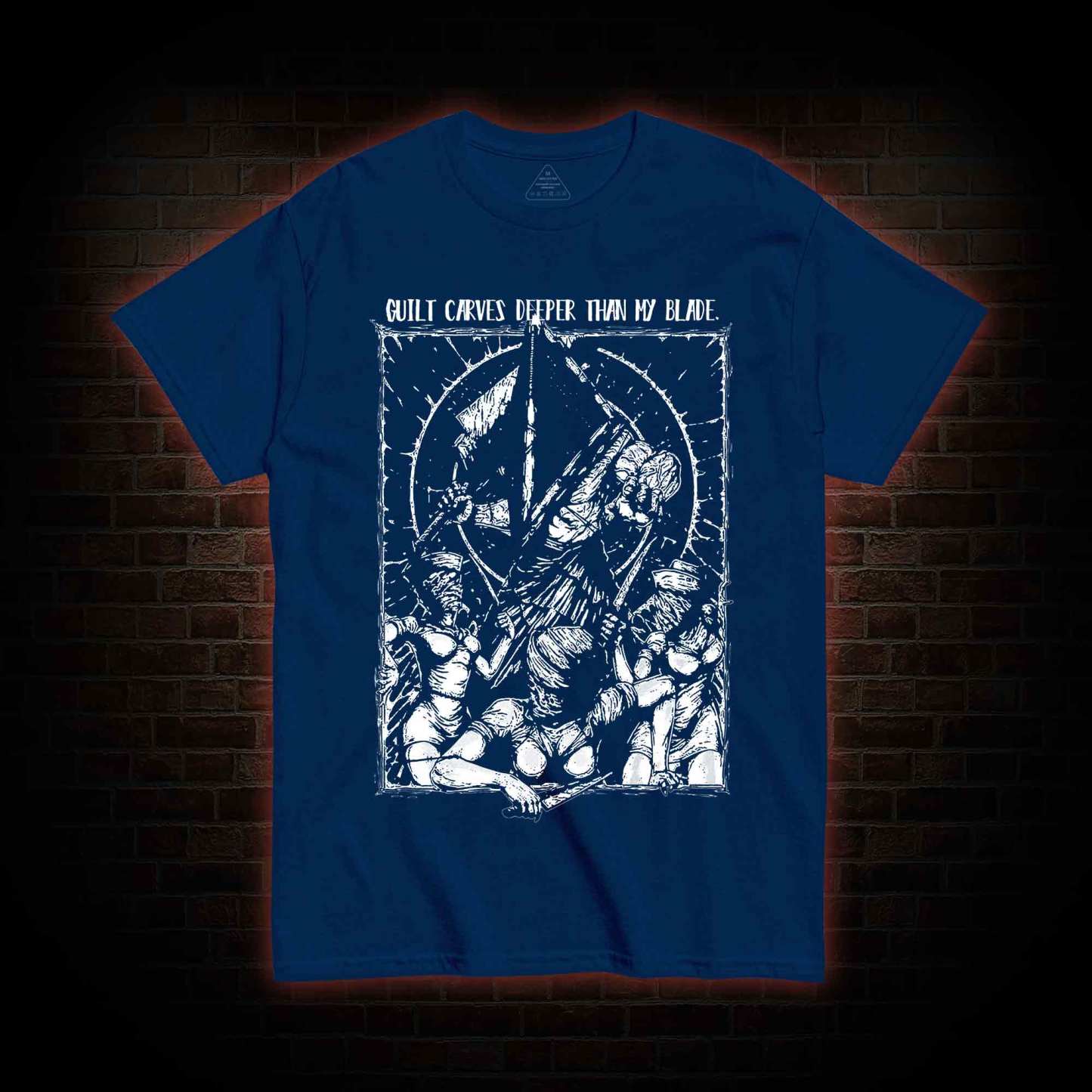 Guilt Carves Deeper Than My Blade T-shirt 