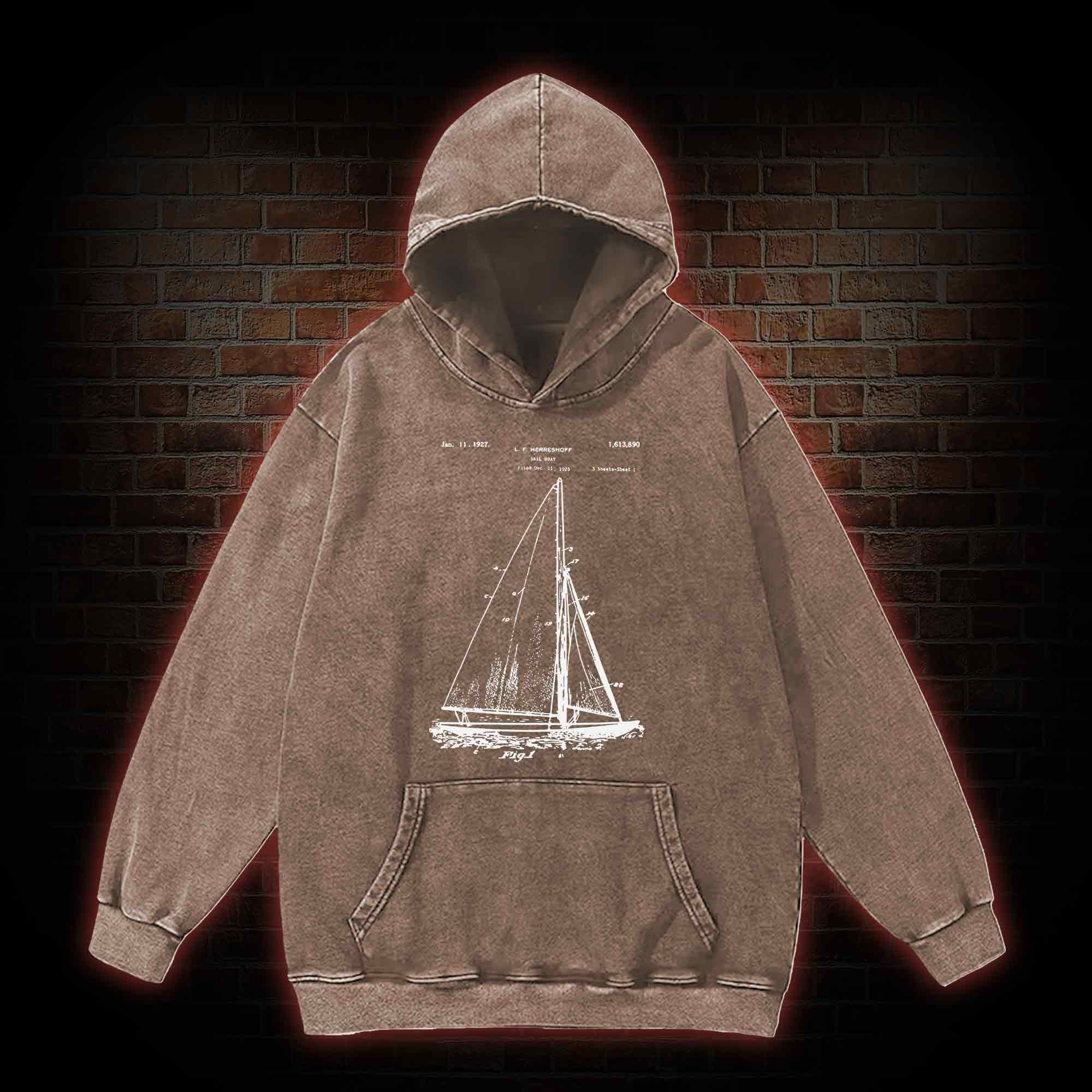 Sailboat Washed Hoodie