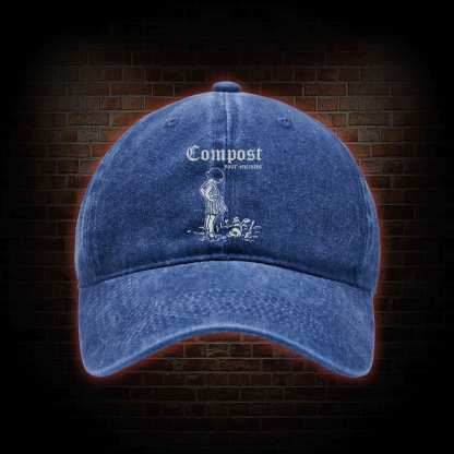Compost Your Enemies Washed Vintage Baseball Cap